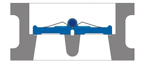 对夹双瓣式止回阀结构图