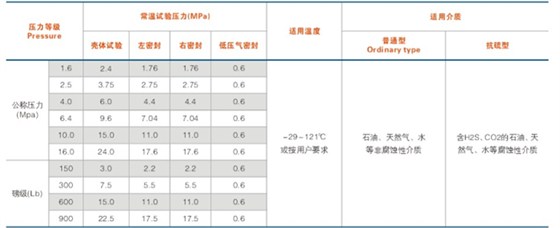 平板闸阀性能规范