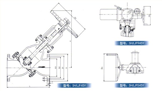 Y型料浆阀产品结构图