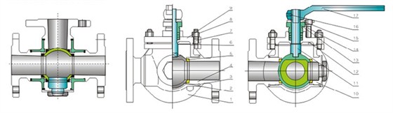 三通球阀产品结构图